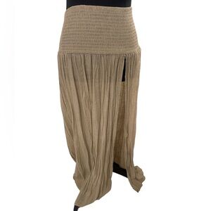 Elegant Tan Maxi Skirt